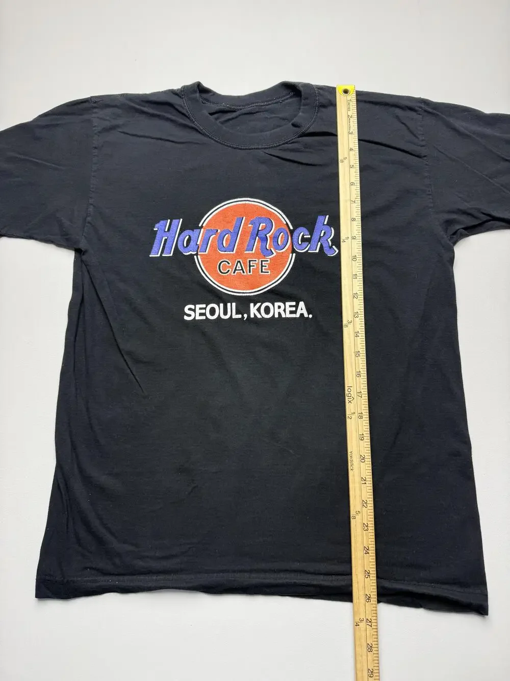 Hard Rock Cafe Shirt Mens Black Seoul Korea Graphic Tee Travel Rock Music Read